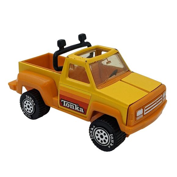 VTG Tonka Yellow Orange Side Step Pickup Truck Pressed Steel & Plastic 1979 - Picture 1 of 7
